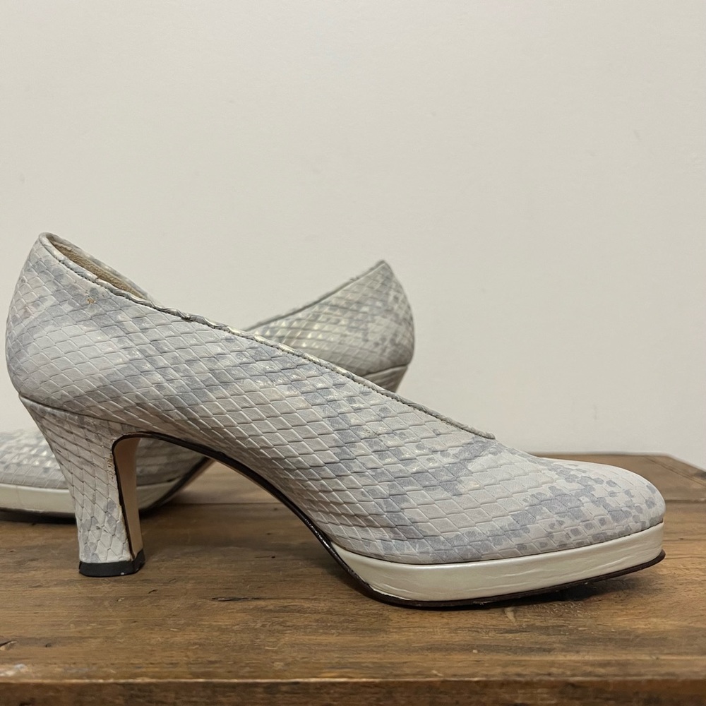Vintage d’Rossana by Charna Cadi Leather Snakeskin Pumps - Picture 3 of 9